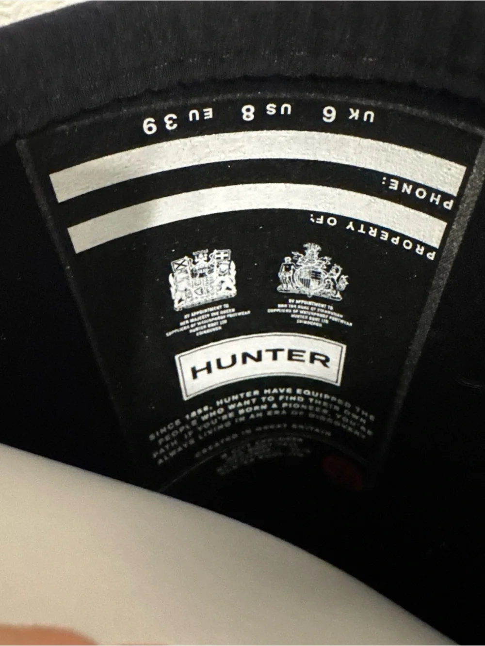 Hunter Black Over-the-Knee Lug Sole Rain Boots